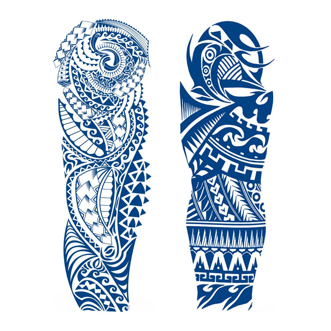 2 Sheets Totem Tribe Style 2 Semi Permanent Sleeve Tattoos